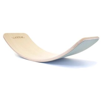 Planche D'équilibre Wobbel Original - Bois De Hêtre, 90x30 Cm, Charge 200 Kg, Feutre Au Dos, Pour Enfants Et Adultes