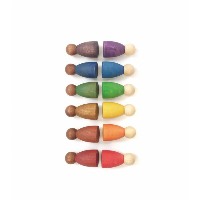 Grapat Warm gekleurde donkere Nins