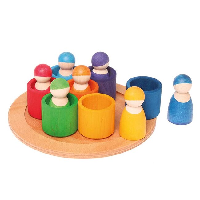 Grimms  7 vriendjes in bakjes in regenboogkleuren