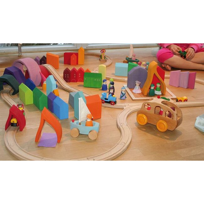 Grimms  7 vriendjes in bakjes in regenboogkleuren