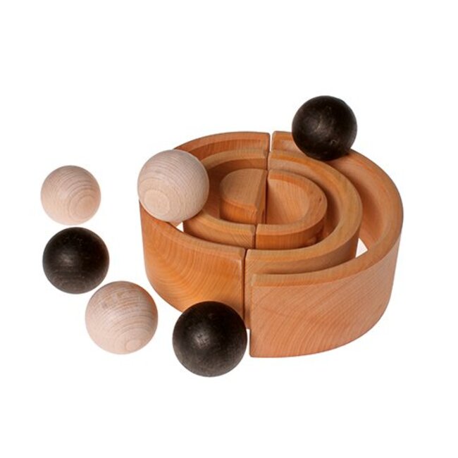 Grimms 6 houten ballen monochroom