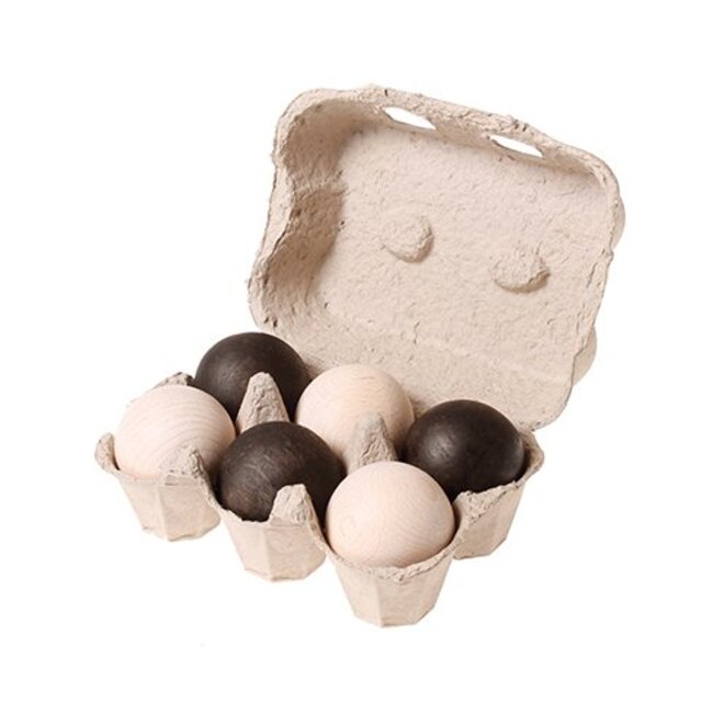 Grimms 6 houten ballen monochroom