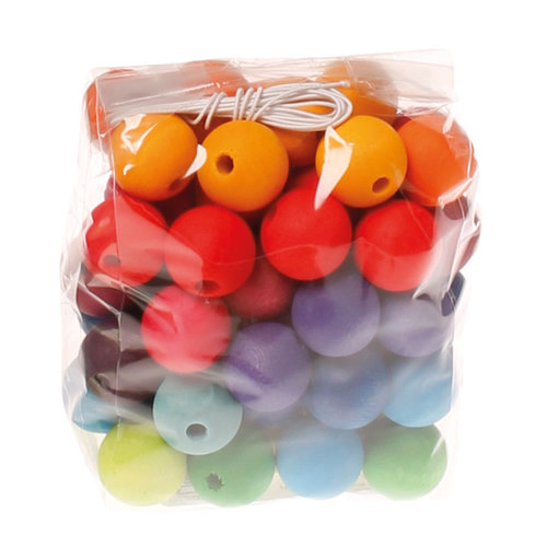 Grimms Grimms Houten Kralen 60 stuks 20 mm Grimms Grimms Houten Kralen 60 stuks 20 mm