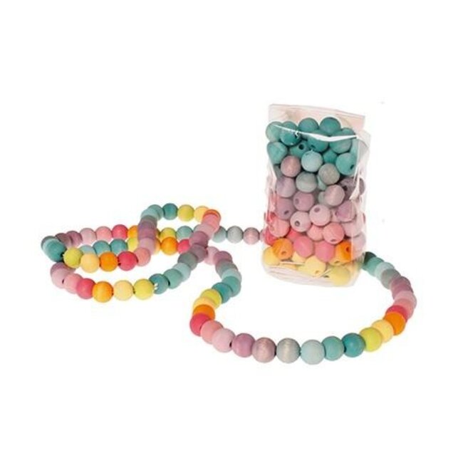 Grimms Houten Kralen Pastel 120 stuks 12 mm