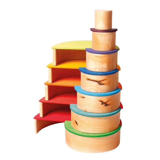 Grimms Regenboog Naturel Groot, 12 delig