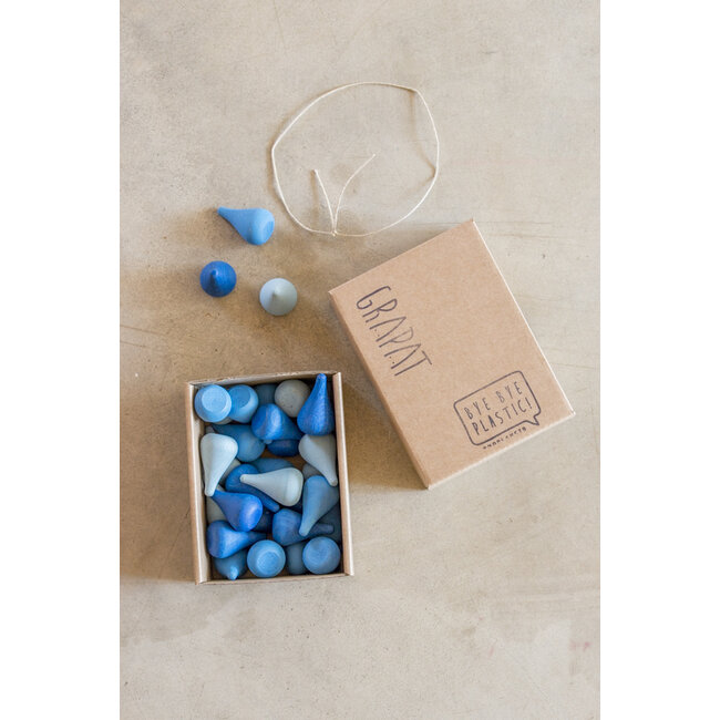 Grapat Mandala Blauwe Regendruppels