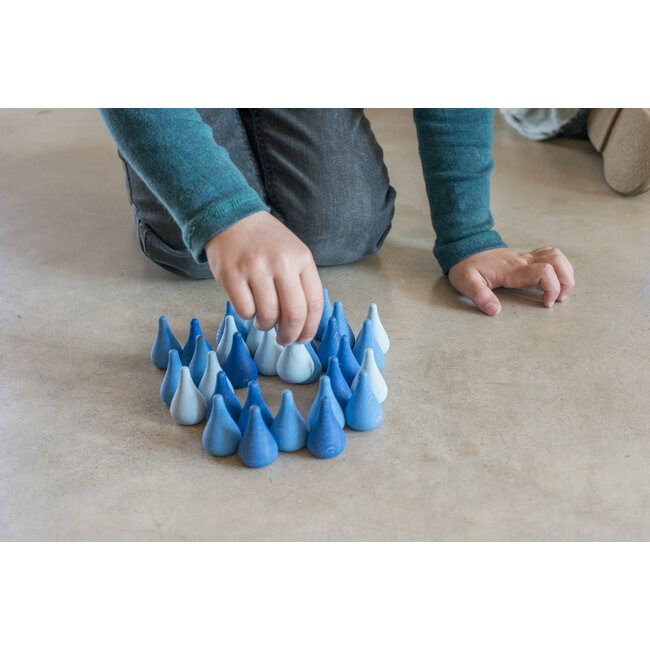 Grapat Mandala Blauwe Regendruppels