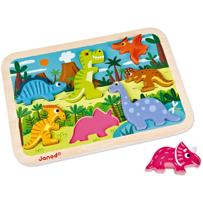 Janod Houten Puzzel Dinosaurussen