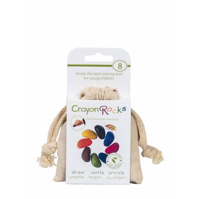 Crayon Rocks 8 stuks in katoenen zakje