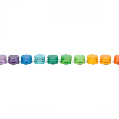 Grapat Grapat Set van 36 regenboog munten Grapat Grapat Set van 36 regenboog munten