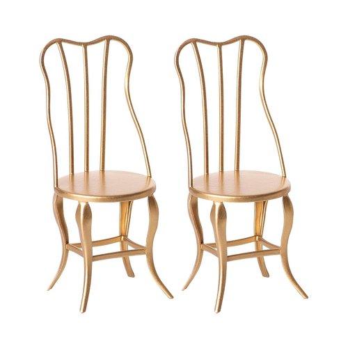 Maileg Maileg Vintage gouden stoelen (set van 2) Maileg Maileg Vintage gouden stoelen (set van 2)