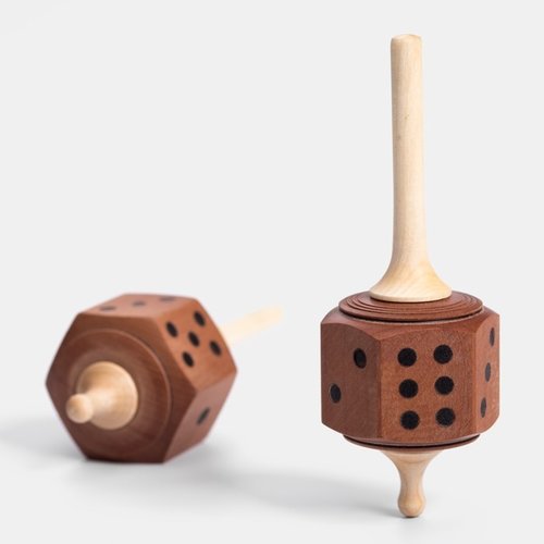 Mader Mader Houten Dobbelsteen Tol Mader Mader Houten Dobbelsteen Tol