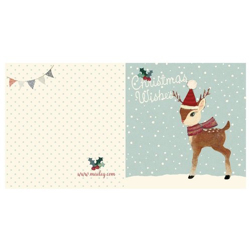 Maileg Maileg Kerstkaart Bambi Maileg Maileg Kerstkaart Bambi