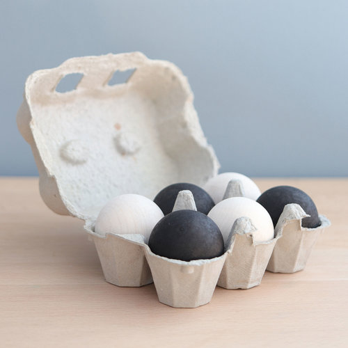 Grimms Grimms 6 houten ballen monochroom Grimms Grimms 6 houten ballen monochroom