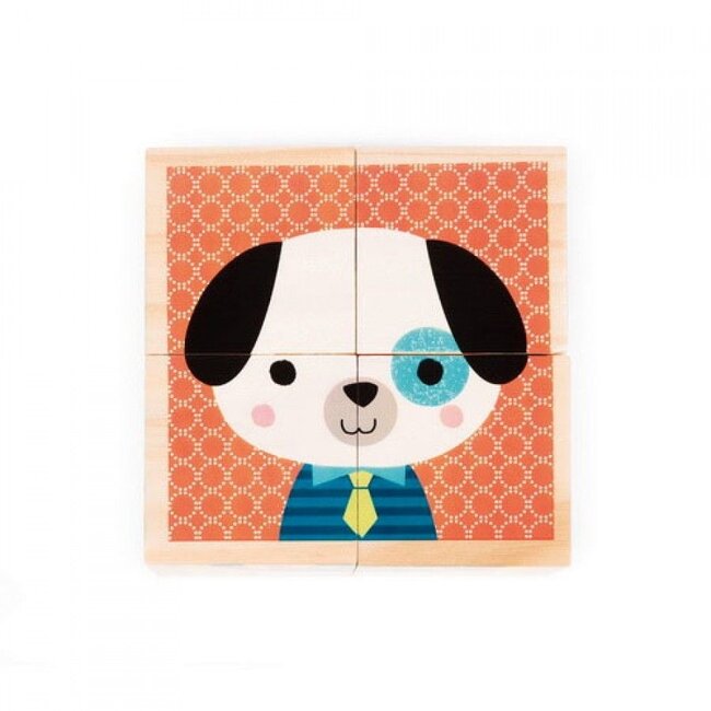 Janod Blokken Puzzel Dieren