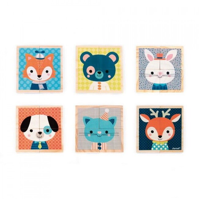 Janod Blokken Puzzel Dieren