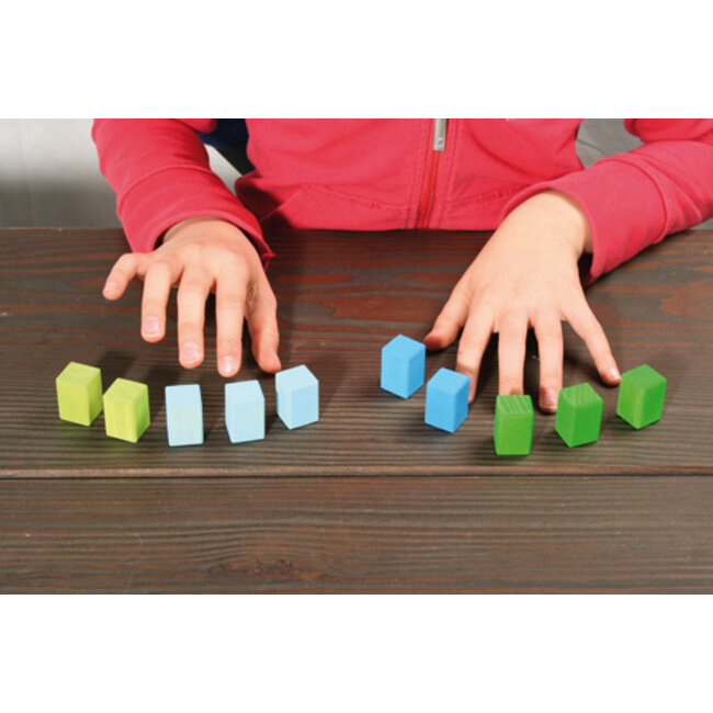 Grimms Rekenblokken, 100 stuks in 4 kleuren