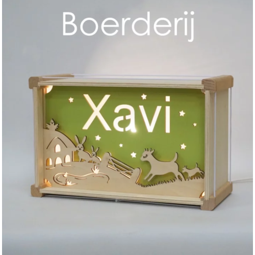 Houtlokael Naamlamp DeLuxe Boerderij Houtlokael Naamlamp DeLuxe Boerderij