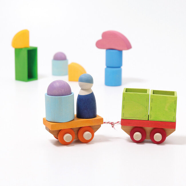 Grimms bouwset houten trein