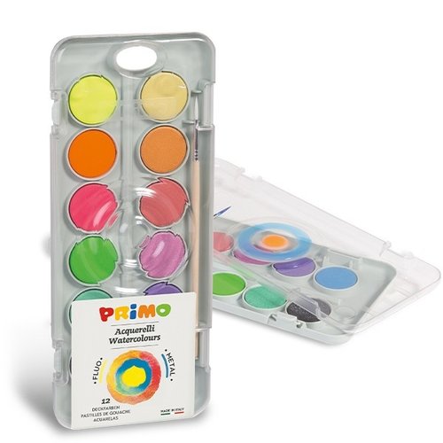 Primo Aquarelverf set Fluor en Metallic Primo Aquarelverf set Fluor en Metallic