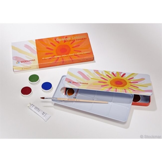 Stockmar Plakkaatverfset 12 kleuren + wit
