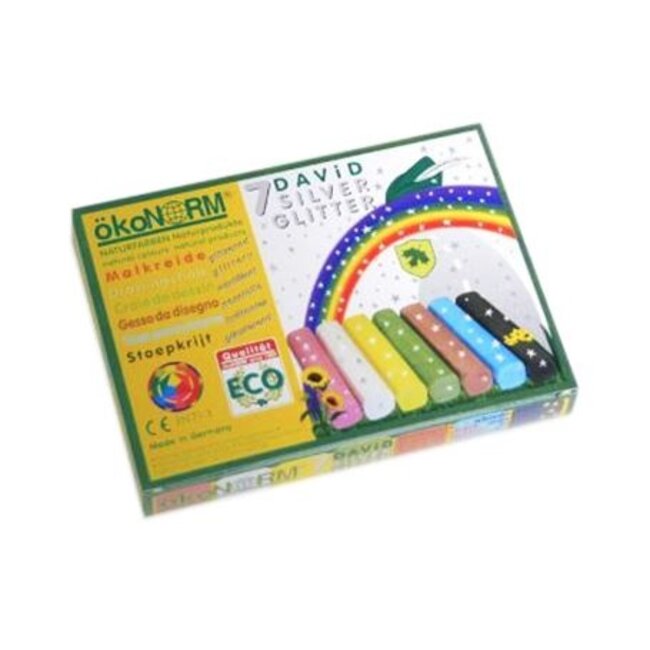 Ökonorm stoepkrijt met glitters