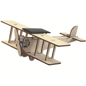 Bouwpakket - Dubbeldekker vliegtuig met zonnepaneel