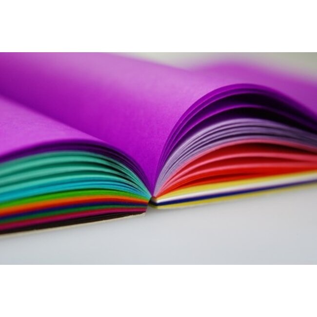 Zijdevloei papier 240 vel 20 kleuren 16 x 16 cm