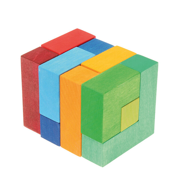 Grimms Bouwset Vierkant klein inclusief boek met  voorbeelden!