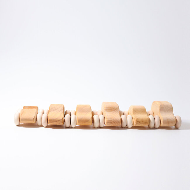 Grimms Set houten auto's naturel - 6 stuks