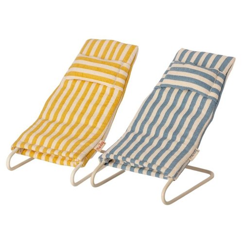 Maileg Maileg Strandstoel Set Muis Maileg Maileg Strandstoel Set Muis