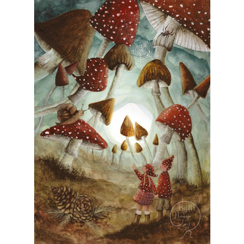 Bijdehansje Kaartjes Bijdehansje Paddenstoelen Wonderland Bijdehansje Kaartjes Bijdehansje Paddenstoelen Wonderland