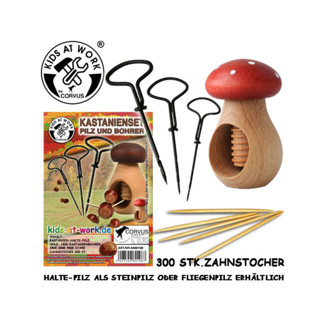 Kids at work Kastanje knutselset vliegenzwam