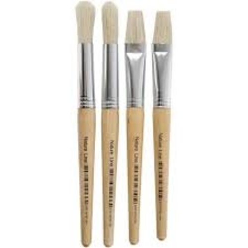 Hout & Plezier Kwasten voor kinderen - set 4 stuks Hout & Plezier Kwasten voor kinderen - set 4 stuks