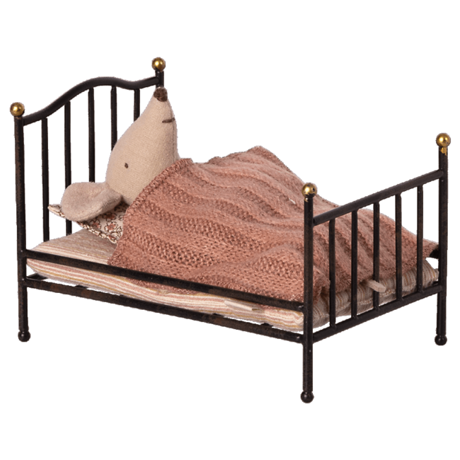 Maileg vintage bed klein Antraciet