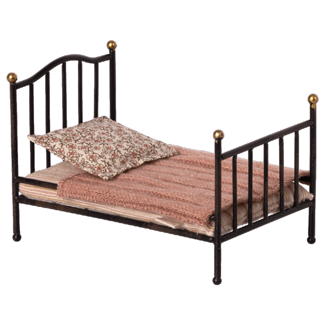 Maileg vintage bed klein Antraciet