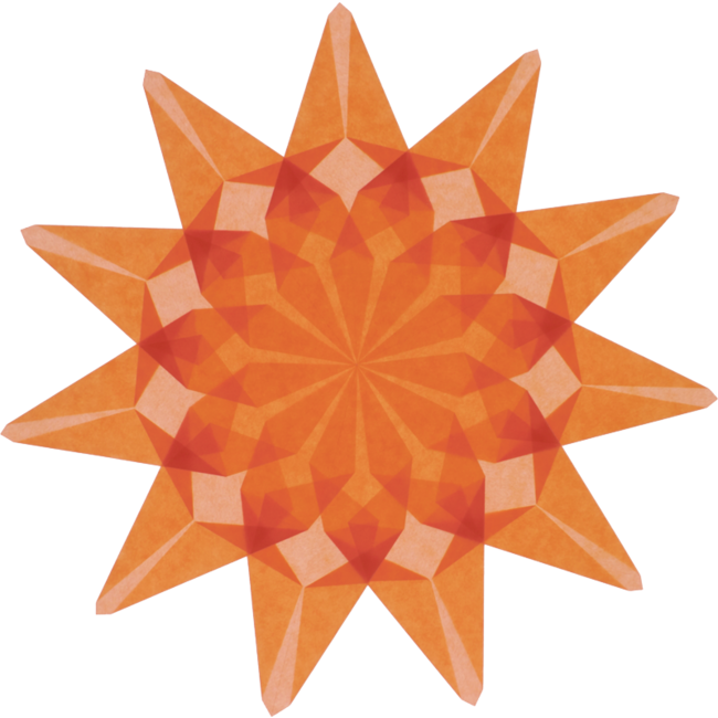 Prachtige Raamsterren vouwen - rood, goudgeel, oranje