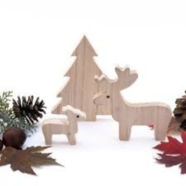 Houten Rendieren set