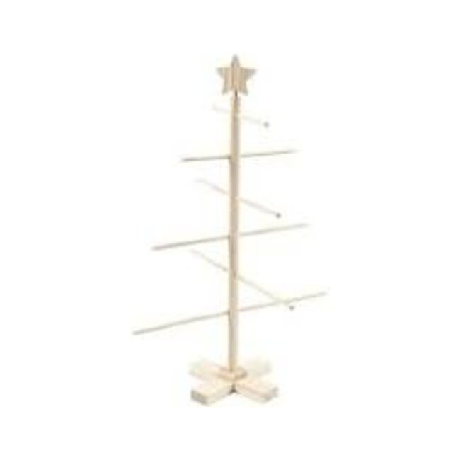 Houten Kerstboom - 60 cm hoog.