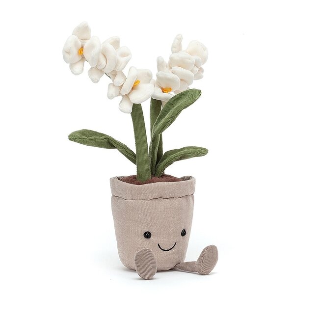 Jellycat Amuseable Cream Orchid - Witte Orchidee