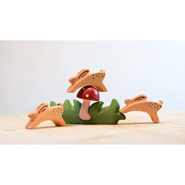 Bumbu konijnen en paddenstoel set
