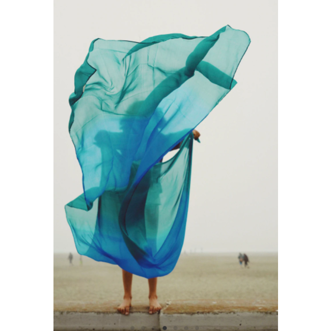 Sarah's Silks Gigantische  Playsilk - Oceaan