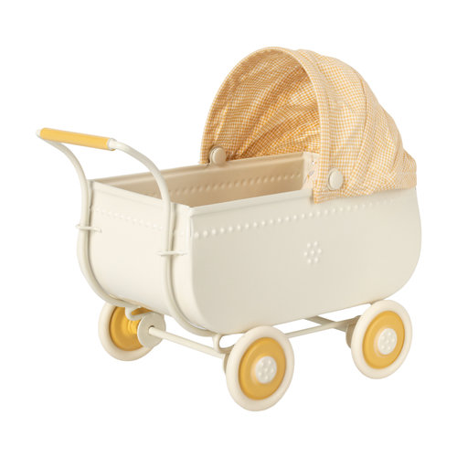 Maileg Maileg Kinderwagen Pram Micro geel Maileg Maileg Kinderwagen Pram Micro geel