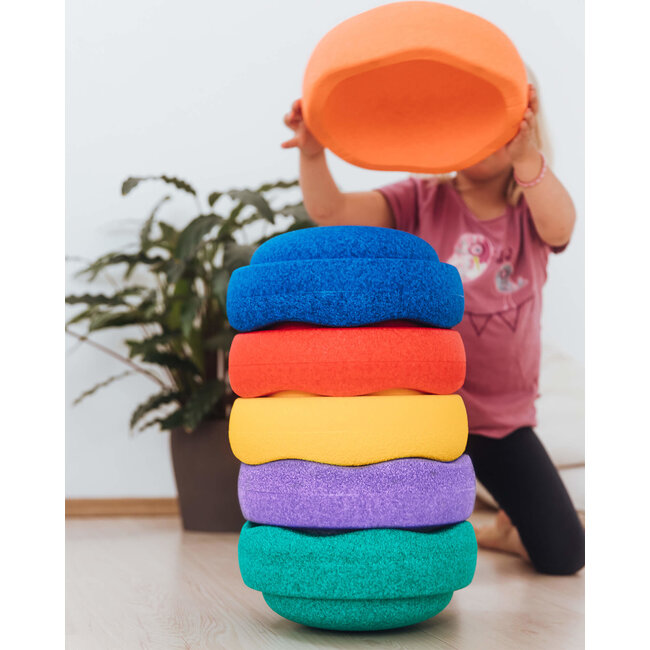 Stapelstein Rainbow  Groot (8 stuks)