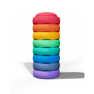 Stapelstein Stapelstein Rainbow  Groot (8 stuks)
