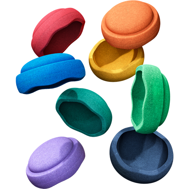 Stapelstein Rainbow  Groot (8 stuks)