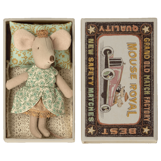 Maileg Prinses muis - kleine zus - in luciferdoosje