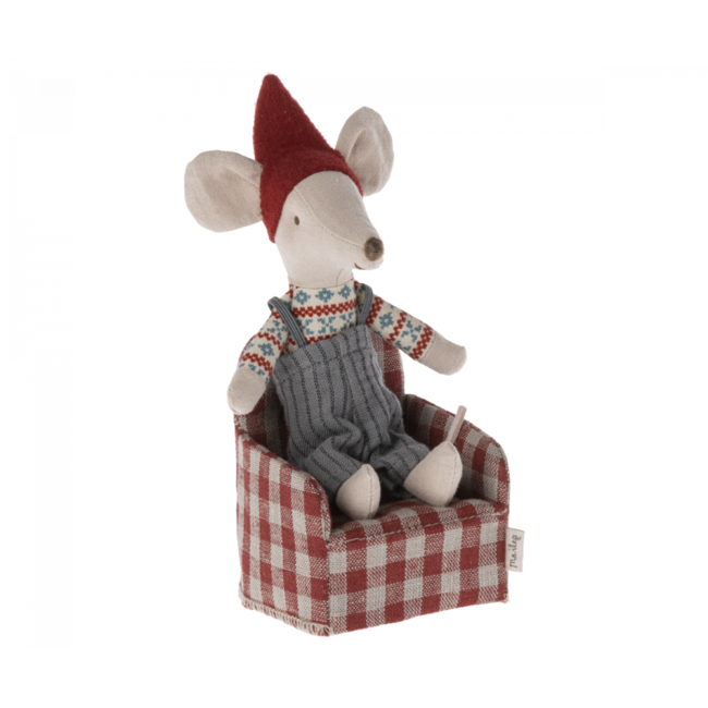 Maileg Stoffen stoel - rood