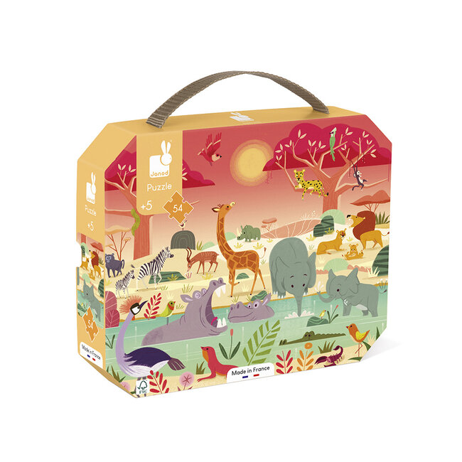 Janod Puzzelkoffer - Het Dierenreservaat