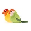 Jellycat A Pair of Lovely Lovebirds - Tortelduifjes